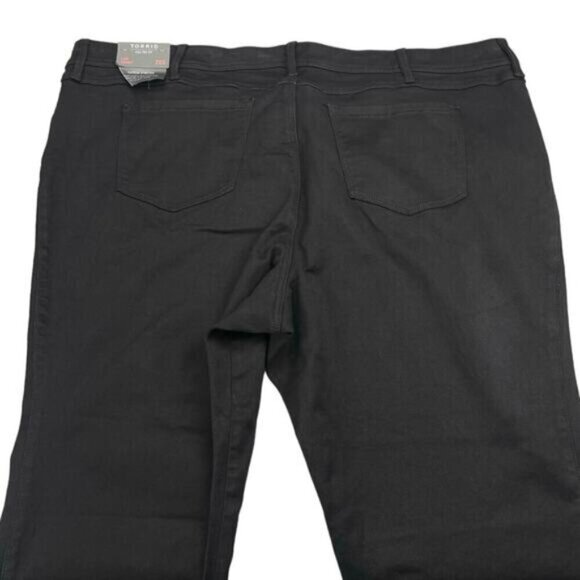 Torrid Women's Luxe Skinny Mid Rise Jean Size 28 Short Sateen Stretch Black - Picture 6 of 7